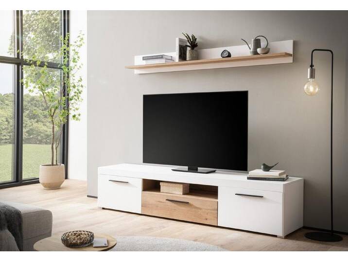 Beauty.Scouts Wohnzimmer-Set Milano - Weiß Melamin & Matt, Eiche Evoke Dekor, 205/ ~ 180/ 40 Beauty.Scouts Wohnzimmer-Set Milano - Weiß Melamin & Matt, Eiche Evoke Dekor, 205/ ~ 180/ 40 von OTTO