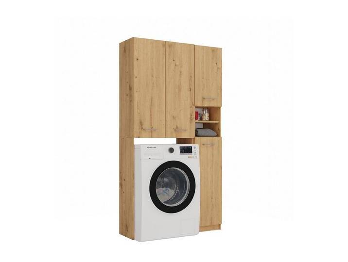 Beautysofa Badezimmer-Set Ardea DD, (Waschmaschinenumbauschrank und Hochschrank, inkl. 4 Drehtüren), Badezimmerschrank mit 10 geräumige Fächer von OTTO