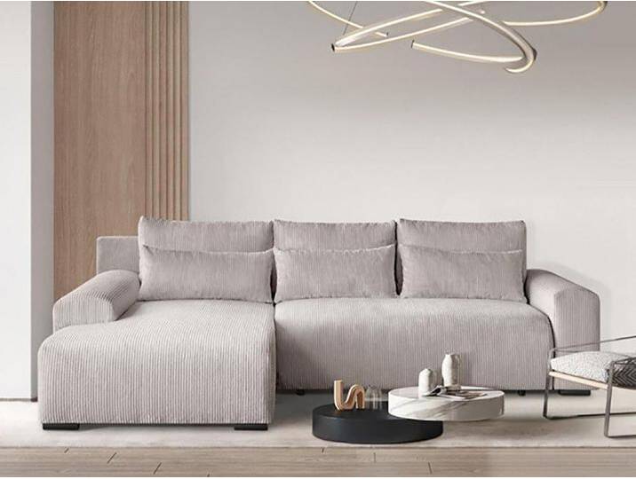 Beautysofa Ecksofa Benny mit Schlaffunktion und Bettkasten, Wellenfedern, stilvoll Polsterecke im modernes Design, L-förmiges Corner Sofa aus Cordstoff von OTTO