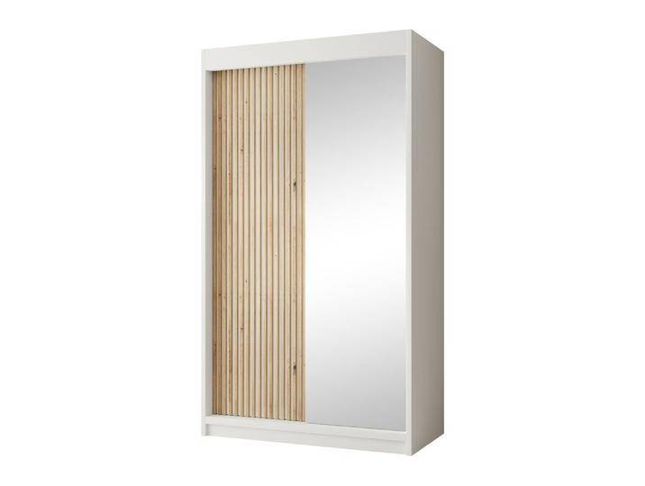 Beautysofa Kleiderschrank Vienna (120 / 160 / 180 / 200 cm 2-türig Schiebetürenschrank, Garderobenschrank, Schrank mit Lamellen) mit Schiebetüren mit Spiegel von OTTO