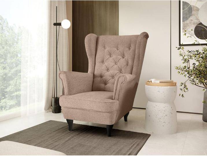 Beautysofa Ohrensessel Sessel FALCO Chesterfield Wohnzimmersessel Fernsehsessel, braun, Wenge, Braun (Raven38) von OTTO