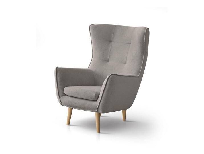 Beautysofa Sessel Moderner, stilvoller, sehr bequemer Hochstuhl Louis (B:82/H:107/T:93cm), beige, Buche, dunkelbeige(Velo624) von OTTO