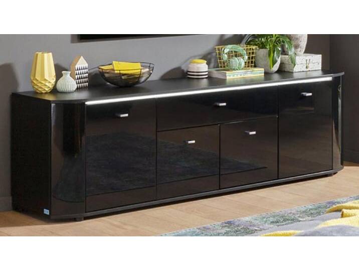 Bega Consult Lowboard Lowboard TV-Board Odessa schwarz Hochglanz mit Beleuchtung, schwarz von OTTO