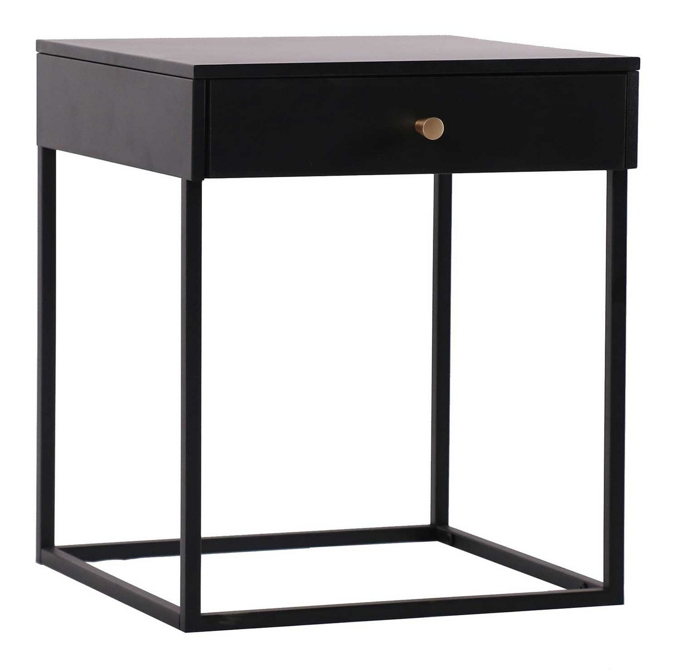 Beistelltisch CLASSIC, Metall, 43 x 41 cm, mit Schublade, Schwarz Beistelltisch CLASSIC, Metall, 43 x 41 cm, mit Schublade, Schwarz von OTTO