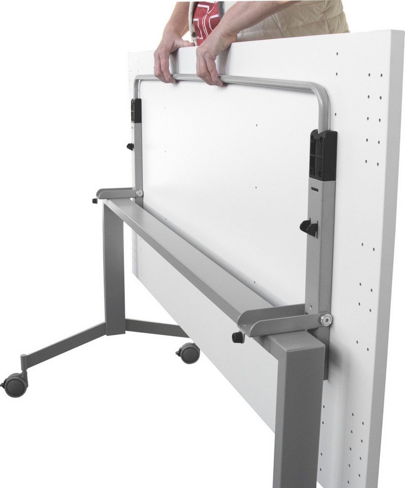 HAMMERBACHER Beistelltisch Klapptisch fahrbar 160x80cm Weiß HAMMERBACHER Beistelltisch Klapptisch fahrbar 160x80cm Weiß von HAMMERBACHER