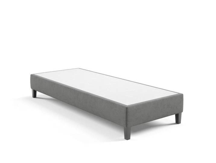 Best for Home Boxspringbett Hotelbett, Gästebett, Rahmenbett, Einzelbett, Bettgestell, Massivholz (Seniorebett, Matratze, Jugendbett, Kinderbett, 70x200 80x200 90x200 100x200 cm), Komfortbett, Boxspringgestell, Verschiedene Liefermöglichkeiten, grau, MitKopfteil von OTTO