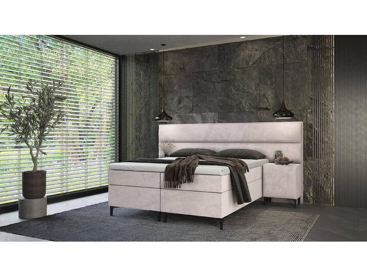 Best for Home Boxspringbett Tito Bonellfederkern inkl. 2x Nachttisch und Topper T-30, Boxspringbett mit Bettkasten, beige, OhneKopfteil, OhneTopper von OTTO