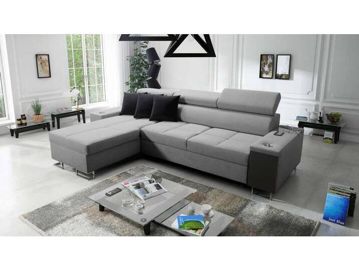 Best for Home Ecksofa Anita I Mini Luxus und Elegantes mit Schlaffunktion, hat einen Öffnungsbügel, eine Steckdose und einen USB-Anschluss von OTTO