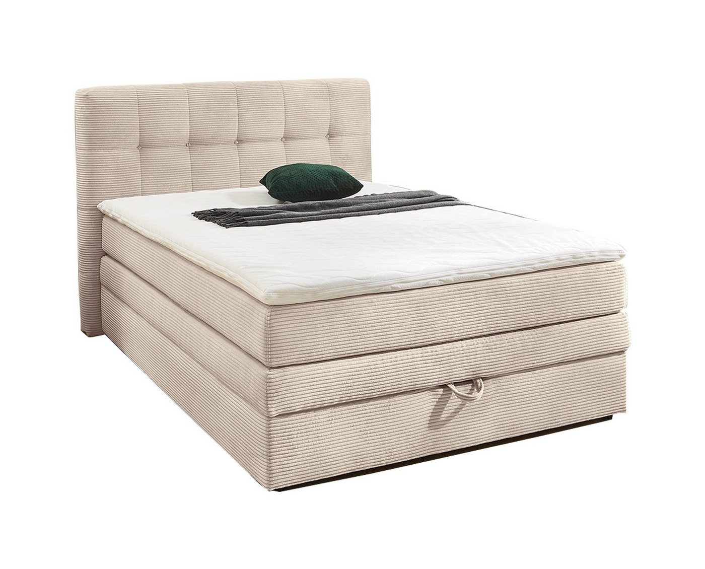 Bett Boxspringbett, ADRIAN, Beige, B 134 cm, T 217 cm von OTTO