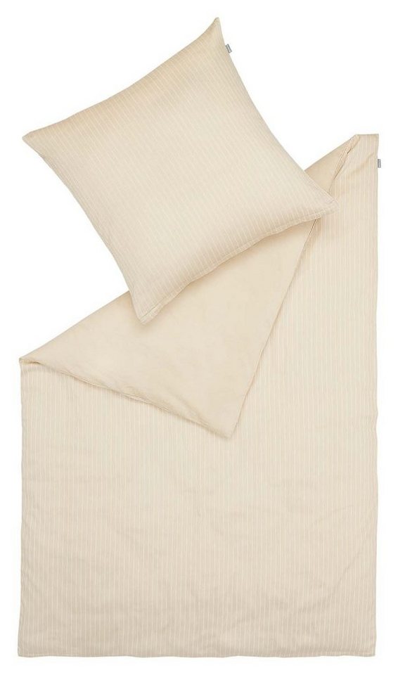 Bettwäsche NEEDLESTRIPE, Satin-Wende, Beige, 135 x 200 cm, Satin von OTTO