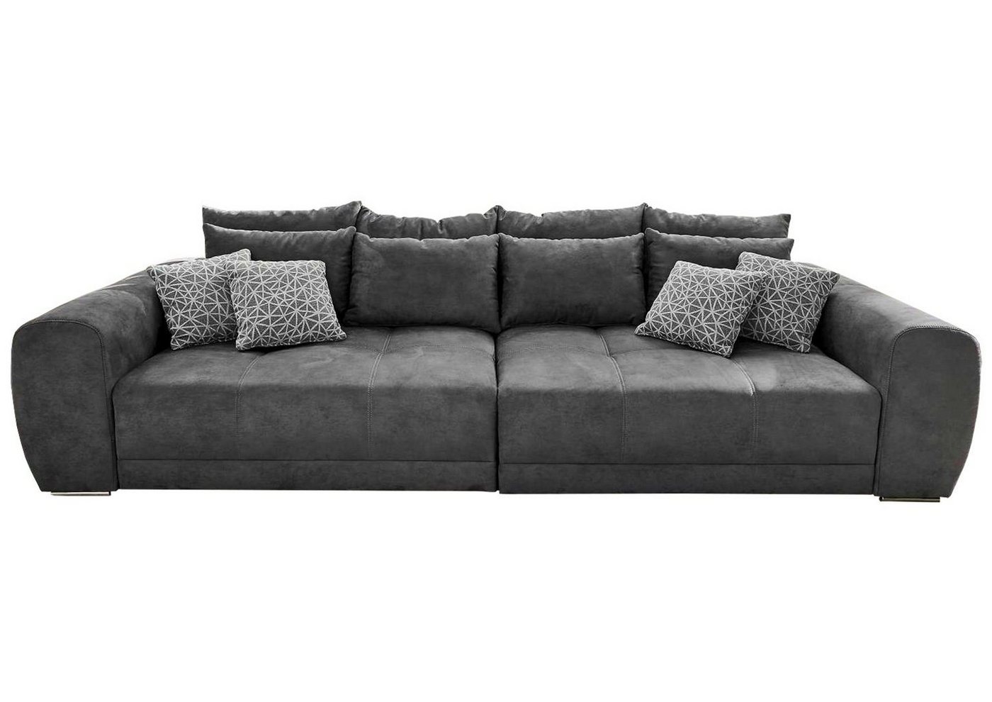 Jockenhöfer Gruppe Big-Sofa MOLDAU, B 306 x T 134 cm, 12 Kissen, Liegefläche L 243 x B 120 cm, Grau von Jockenhöfer Gruppe