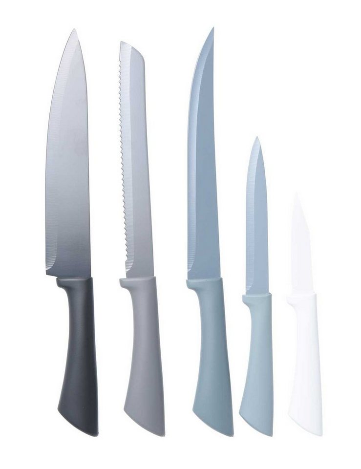 Messer-Set BANTAJA, Weiß, Blau, Grau, Schwarz, Edelstahl (5-tlg) von OTTO