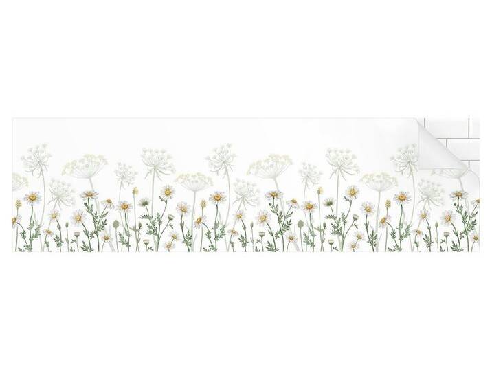 Bilderdepot24 Küchenrückwand weiß Blumen Natur Schafgarbe und Gänseblümchen, (1-tlg., Nischenrückwand - für Fliesenspiegel ohne Bohren - matt), Spritzschutz Rückwand Küche Herd - Folie selbstklebend versch. Größen, weiß von OTTO