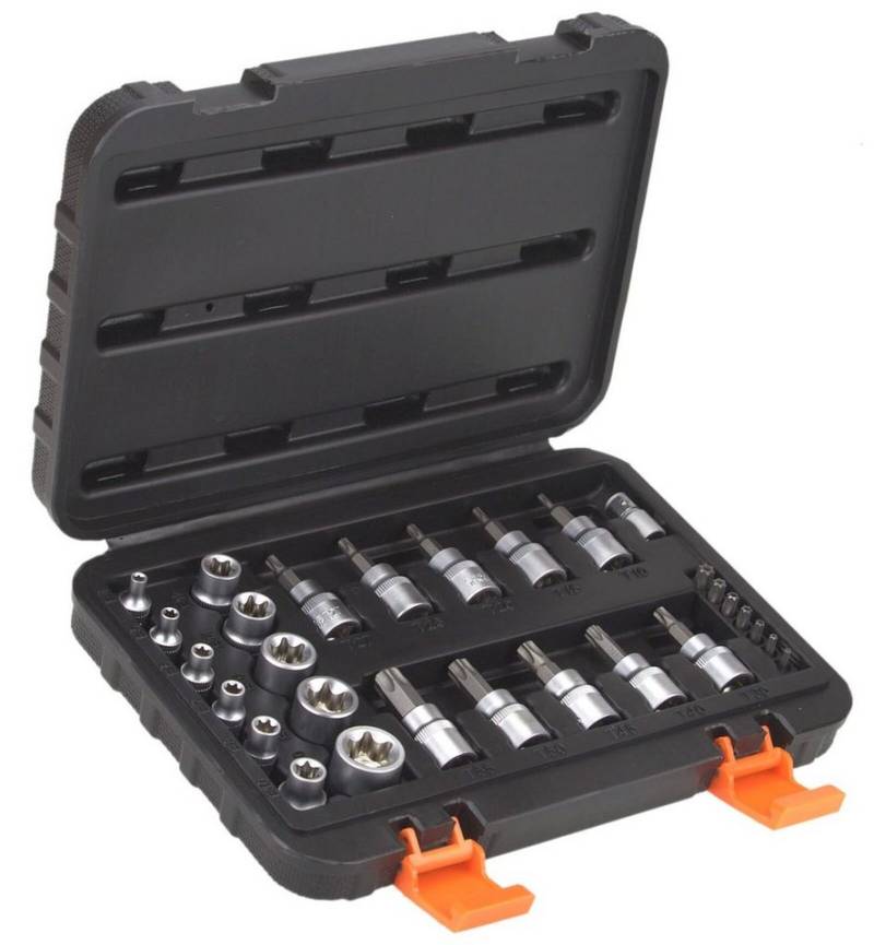 CMC Bit-Set Torx Stecknuss Steckschlüssel Bitsatz 29 teilig im Koffer von CMC