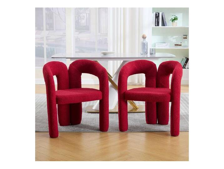 BlingBin Armlehnstuhl Polsterstuhl Wohnzimmerstuhl (mit exklusivem Teddy-Flor Einzigartiges Design,für Wohnzimmer/Homeoffice., 2 St), 61×52×71cm,Ergonomischer Premium-Sessel von OTTO