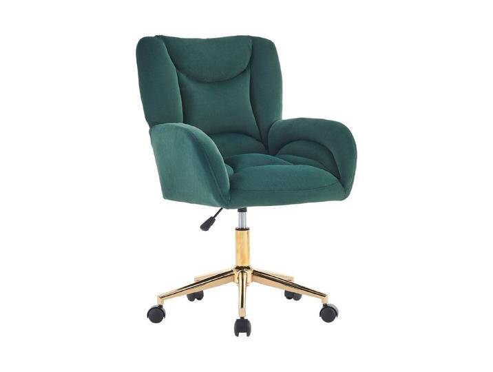 BlingBin Drehstuhl Höhenverstellbarer Relaxsessel (1 St), Ergonomisch, 360° drehbar, goldene Metallbeine, bequemer Samtbezug, grün, Grün von OTTO