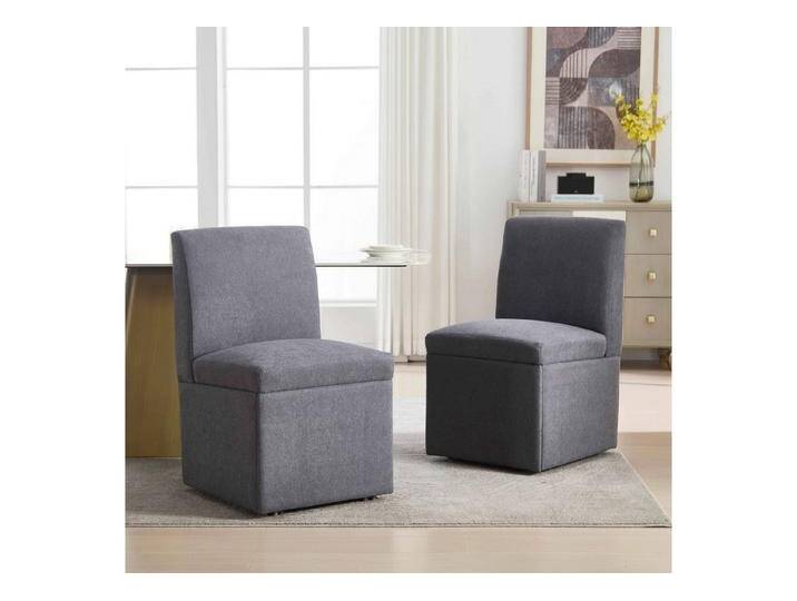 BlingBin Esszimmerstuhl Gepolsterte Esszimmerstühle 2er Set Drehbare Rollsessel (2 Stück, 2 St), Armloser Stuhl Küchenstühle Rollen & Lagerung Bequemer für Wohnzimmer von OTTO