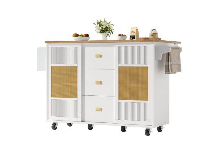 BlingBin Kücheninsel Küchenwagen, küchenmöbe, Buffetschrank mit Rollen, (Küchenschrank kücheninsel), Küchenwagen mit Handtuchhalter, Gewürzregal von OTTO