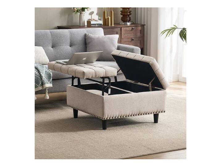BlingBin Polsterbank Sitzbank Quadratischer Aufbewahrungsstuhl, Sitzbank, Mit Stauraum (1er Set, 1-St., 75 x 75 x 41 cm, maximal 130 kg Belastung), für Wohnzimmer Schlafzimmer Arbeitszimmer gepolsterte Aufbewahrungsbox von OTTO