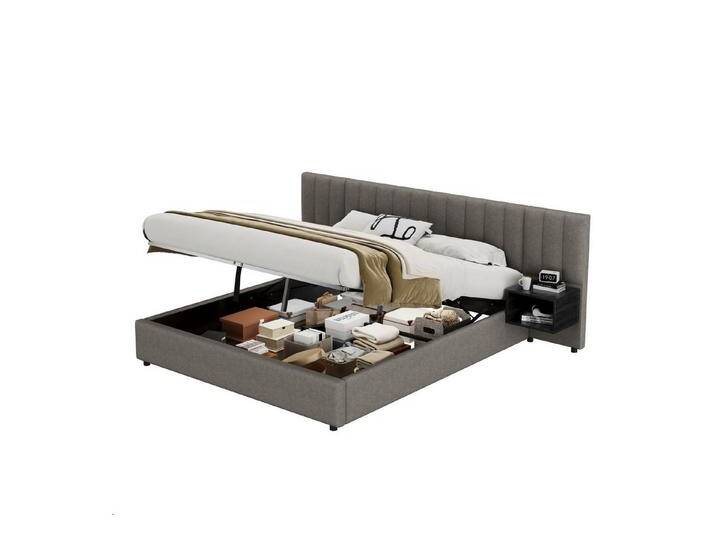 BlingBin Polsterbett Doppelbett hydraulisches Breitohrbett (1er Set, 1-tlg., mit zwei Nachttischen mit Stauraum, 180 x 200 cm), geeignet für Erwachsene und Jugendliche, Lattenrost aus Holz von OTTO