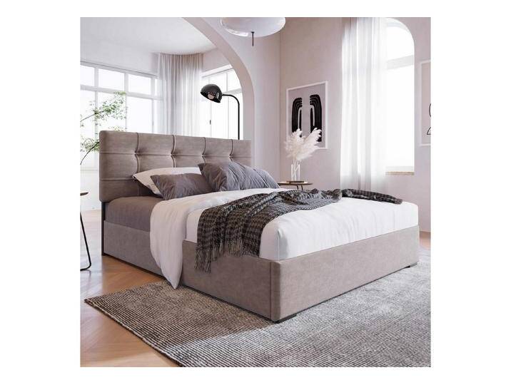 BlingBin Polsterbett Hydraulisch Einzelbett Polsterbett,Verstellbares Metall Lattenrost (1 Set, 1-tlg., 203 x 96 x97.5-117.5 cm(BxLxH), 90x200cm Samt, Modernes Bettgestell mit Stauraum von OTTO