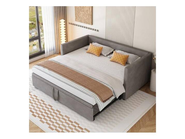 BlingBin Polsterbett Tagesbett Ausziehbar Schlafsofa 90/180 x 200 cm, Schlafcouch (1er Set, 1-tlg., Einzelbett/Doppelbett Samtstoff), Klappsofa mit Lattenrost von OTTO