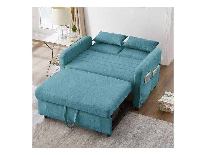 BlingBin Schlafsofa Zweisitzer-Klappsofa Sofabett mit Schlaffunktion, 1 Teile, Mit zwei Kopfkissen und Seitentaschen, grün, Grün BlingBin Schlafsofa Zweisitzer-Klappsofa Sofabett mit Schlaffunktion, 1 Teile, Mit zwei Kopfkissen und Seitentaschen, grün, Grün von OTTO