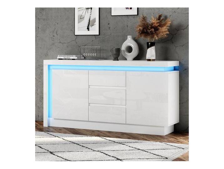BlingBin Sideboard Hochglanz Kommode Anrichte Beistelltisch Buffetschrank mit LED (Aufbewahrungsschrank mit 3 Schubladen und 2 Türen, Verstellbaren Einlegeböden, 1 St., Gesamtabmessungen: 140*35*72cm, Gewichtskapazität: 40kg), Komodenschrank für Esszimmer, Wohnzimmer, Spanplatte BlingBin Sideboard Hochglanz Kommode Anrichte Beistelltisch Buffetschrank mit LED (Aufbewahrungsschrank mit 3 Schubladen und 2 Türen, Verstellbaren Einlegeböden, 1 St., Gesamtabmessungen: 140*35*72cm, Gewichtskapazität: 40kg), Komodenschrank für Esszimmer, Wohnzimmer, Spanplatte von OTTO