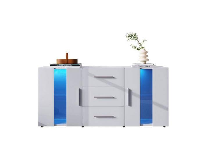 BlingBin Sideboard TV-Ständer mit LED-Lichtern – Modernes Design mit viel Stauraum (1er Set, 1 St., 140*35*70cm Lagerung Schrank mit 16 Farben LED-Leuchten) von OTTO