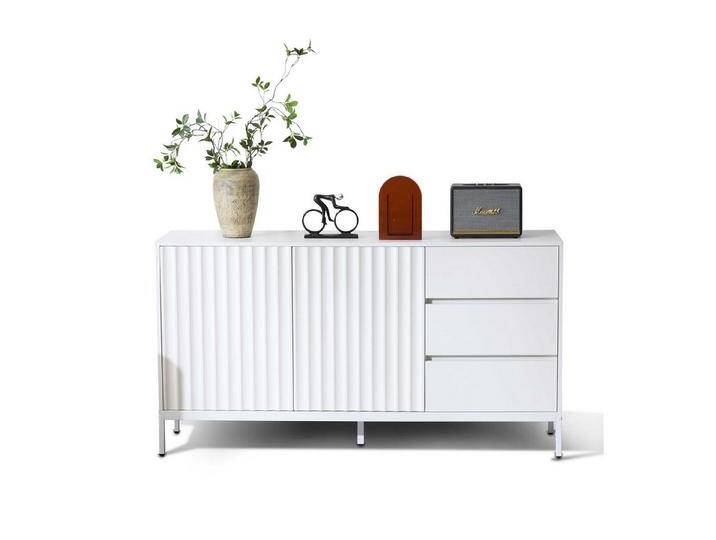 BlingBin Sideboard Weißes Modernes Minimalistisches Sideboard, Aufbewahrungsschrank (1 Set, 1 St., 150x40x79 cm (L x B x H), für Küche, Wohnzimmer, Korridor und andere Multi-Szene von OTTO