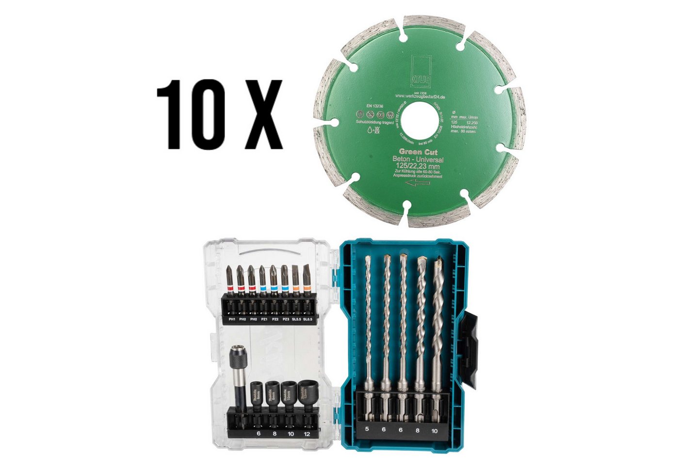 Bohrersatz Makita Bohrer-Set E-07026 + 10x Green Cut 125mm Bohrersatz Makita Bohrer-Set E-07026 + 10x Green Cut 125mm von OTTO