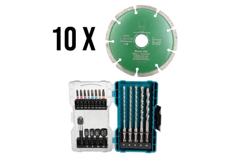 Bohrersatz Makita Bohrer-Set E-07026 + 10x Green Cut 125mm von OTTO