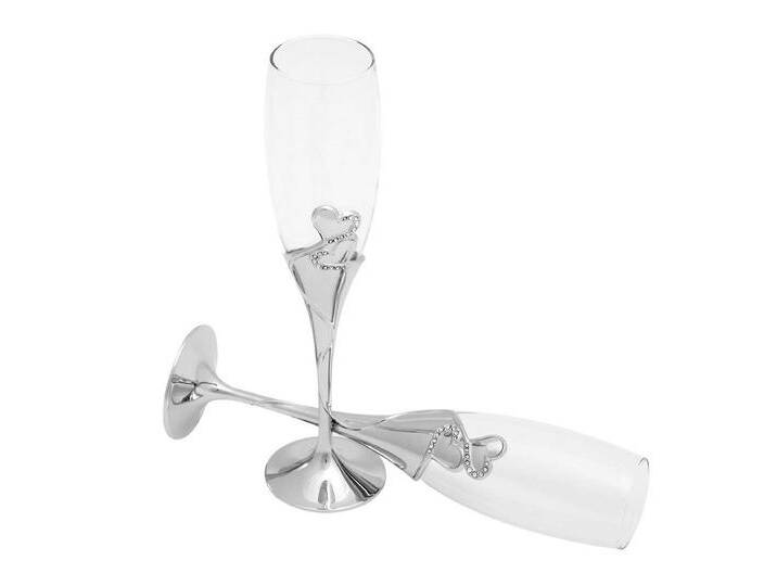 Brillibrum Sektglas Sektgläser Herz Champagnergläser versilbert Hochzeitsgläser 2er Set Brillibrum Sektglas Sektgläser Herz Champagnergläser versilbert Hochzeitsgläser 2er Set von OTTO