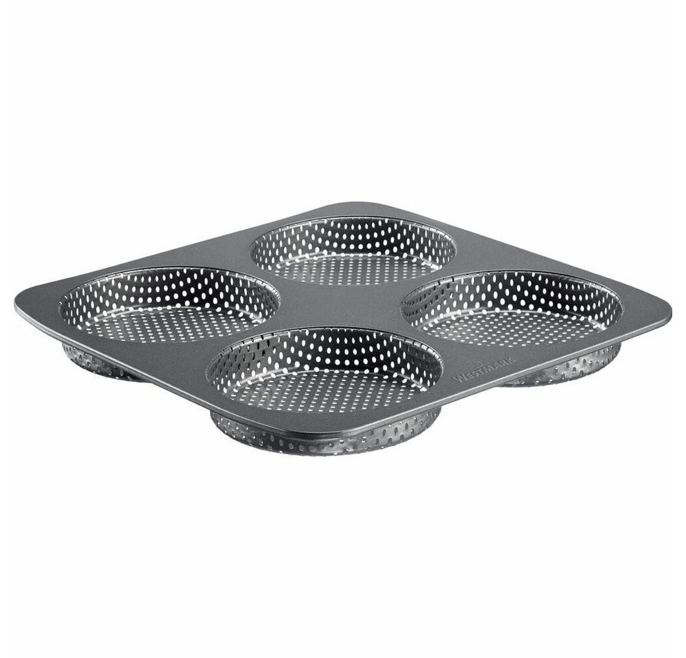 WESTMARK Brotbackform Burger Brötchen Backform, Für 4 Burger Buns, Ø je 12 cm, antihaft-besc von WESTMARK
