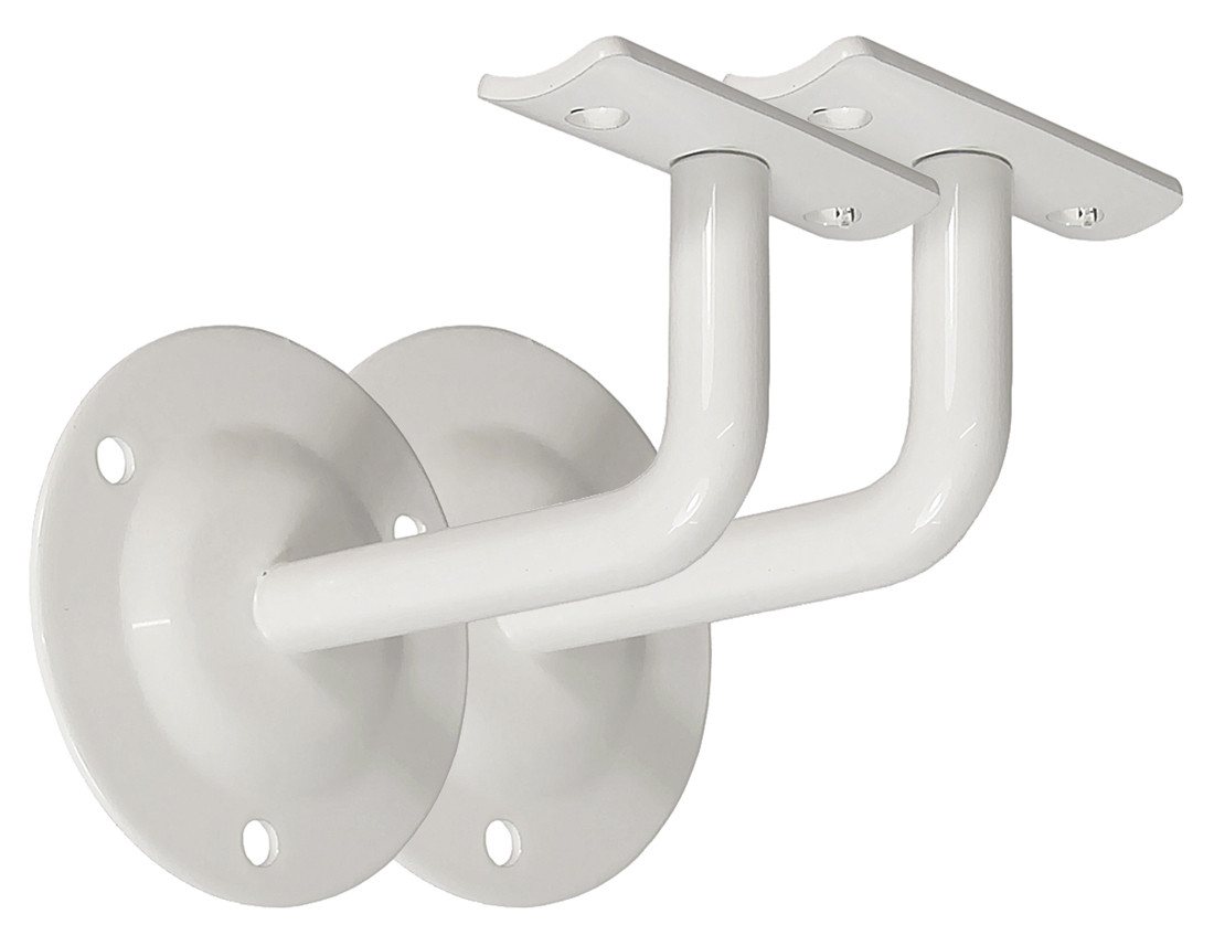 Brüstungsgeländer Handlaufhalter Set 2 Stück HLH 1103 Weiss gewölbte Auflage von OTTO