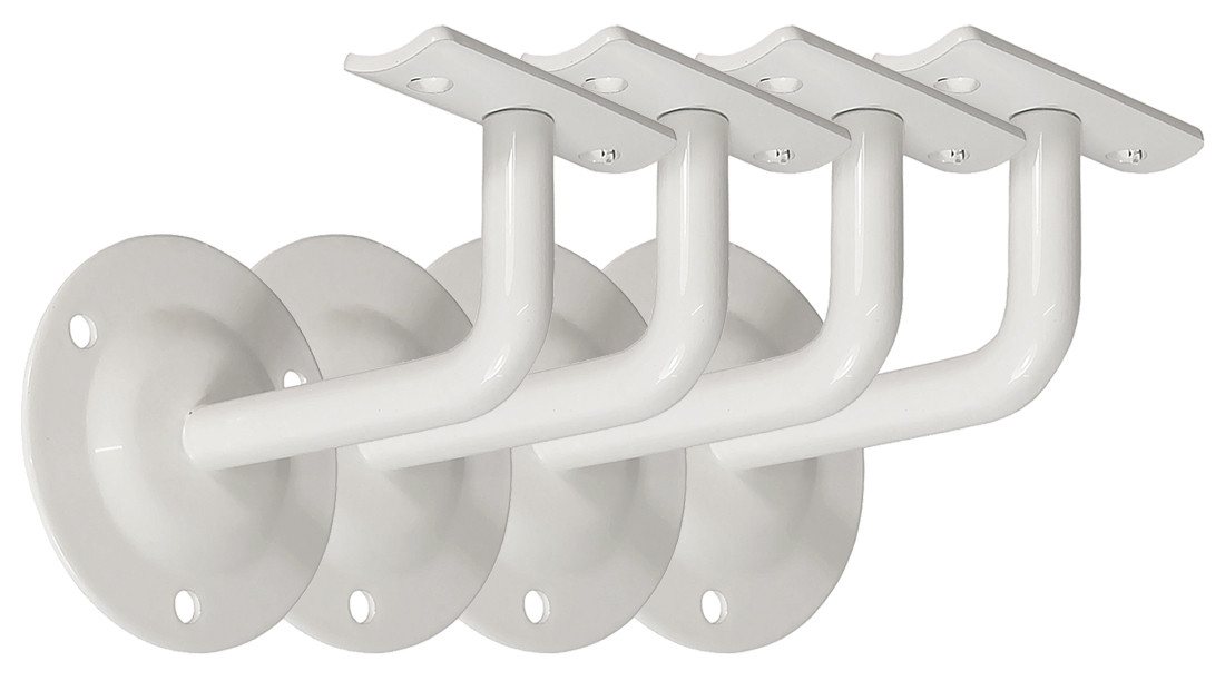 Brüstungsgeländer Handlaufhalter Set 4 Stück HLH 1103 Weiss gewölbte Auflage von OTTO