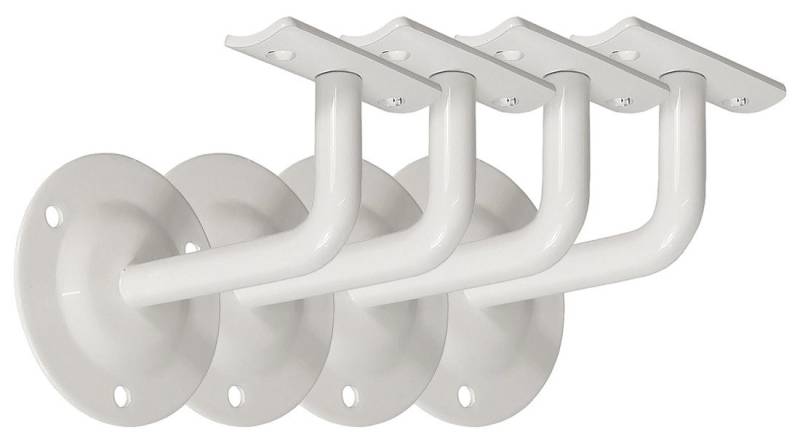 Brüstungsgeländer Handlaufhalter Set 4 Stück HLH 1103 Weiss gewölbte Auflage von OTTO