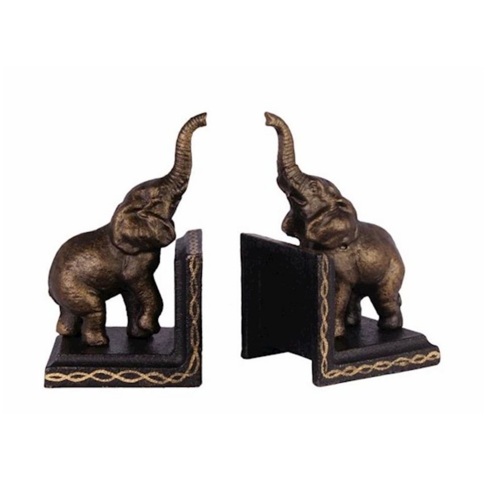Buchstütze Deko Buchstütze Buchenden 2er Set Elefant Gusseisen 15 cm Antik-Stil (2 St) von OTTO