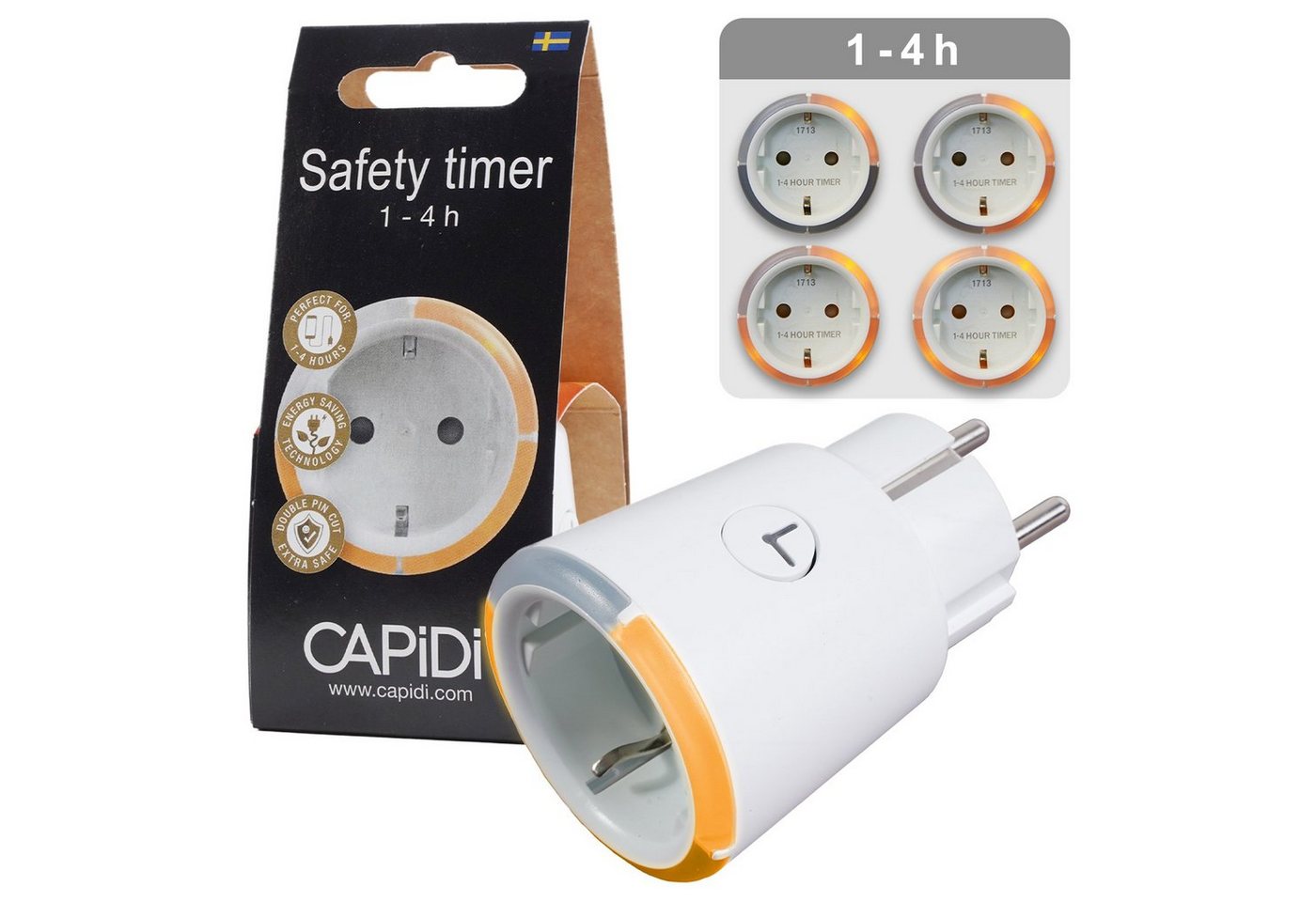 CAPiDi Countdown Timer 1-4 Std. Steckdose Weiß Mehrfachsteckdose, Zeitschaltuhr Steckdosentimer Zeitschalter Sicherheitstimer CAPiDi Countdown Timer 1-4 Std. Steckdose Weiß Mehrfachsteckdose, Zeitschaltuhr Steckdosentimer Zeitschalter Sicherheitstimer von OTTO