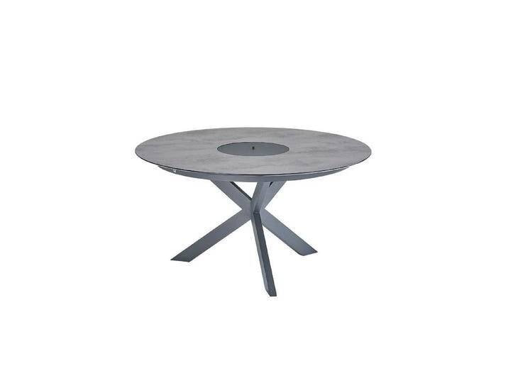 CASA DOMA Gartentisch Rosano, Gartentisch, Edelstahl, Ø 138 cm, HPL, grau, ohne Flaschenkühler, Chromix anthrazit von OTTO
