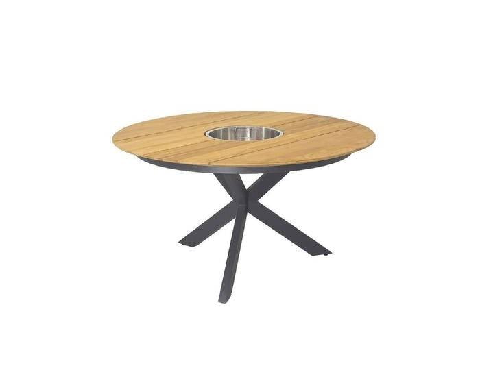 CASA DOMA Gartentisch Rosano, Gartentisch, Edelstahl anthrazit, Teak, rund, braun, mit Flaschenkühler CASA DOMA Gartentisch Rosano, Gartentisch, Edelstahl anthrazit, Teak, rund, braun, mit Flaschenkühler von OTTO