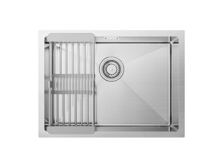 CECIPA MAX Edelstahlspüle 60×44cm Küchenspüle aus Edelstahl mit Abtropfgestell, Rechteck, 60/18 cm, Aufsatzspüle für die Küche, Unterbauwaschbecken, Aufsatzwaschbecken von OTTO