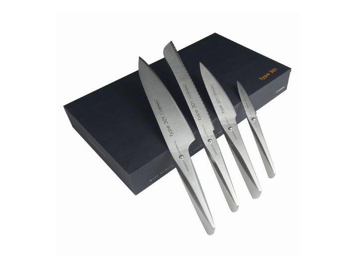 CHROMA Messer-Set Type 301 Messer-Set mit vier Messern (4-teilig, 4-tlg), silberfarben von OTTO