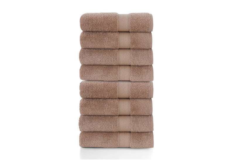 CLASS HOME COLLECTION Gästehandtücher Gästetuch Gästetücher Handtuch Frottee Baumwolle 500g/m² Uni 8 tlg Set, Frottee (8er, 8-St), mit Bordüre von CLASS HOME COLLECTION