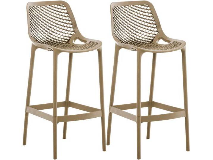 CLP Barhocker Air (2er Set, 2 St., 2er), aus Kunststoff, wetterfest, UV-beständig, braun, schlamm von OTTO