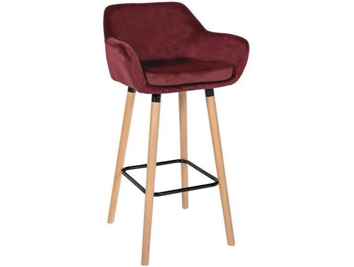 CLP Barhocker Grant Samt, Samtbezug, Vierfußgestell aus Buchenholz, rot, rot CLP Barhocker Grant Samt, Samtbezug, Vierfußgestell aus Buchenholz, rot, rot von OTTO