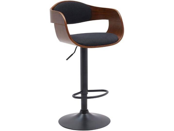 CLP Barhocker Kingston, drehbar, höhenverstellbar, mit Lehne, schwarz, walnuss/schwarz CLP Barhocker Kingston, drehbar, höhenverstellbar, mit Lehne, schwarz, walnuss/schwarz von OTTO