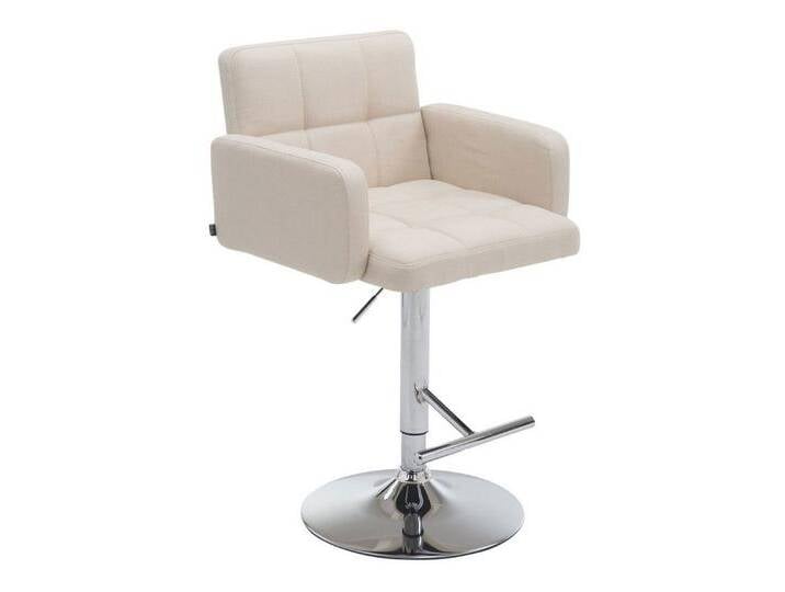 CLP Barhocker Los Angeles Stoff, höhenverstellbar und drehbar, beige, chrom, creme CLP Barhocker Los Angeles Stoff, höhenverstellbar und drehbar, beige, chrom, creme von OTTO
