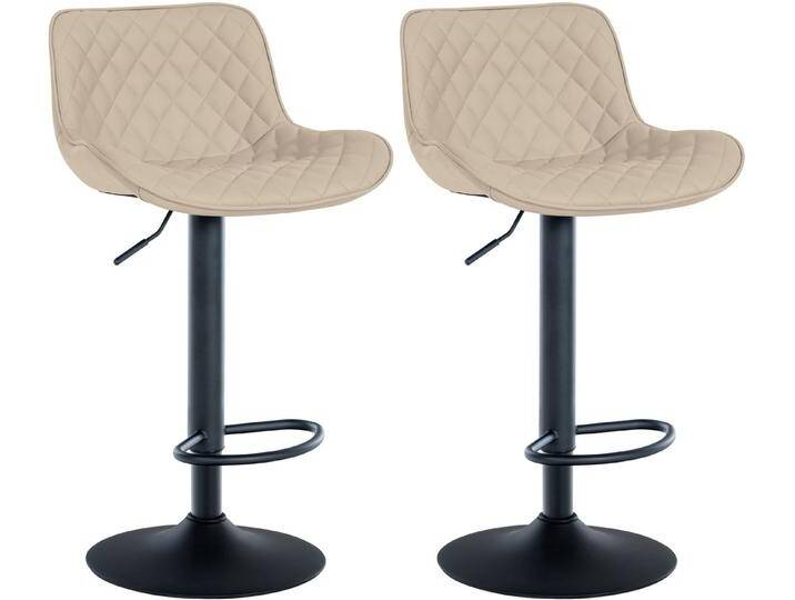 CLP Barhocker Minosa (2er Set, 2 St., 2er), um 360° drehbar und höhenverstellbar, beige, creme von OTTO
