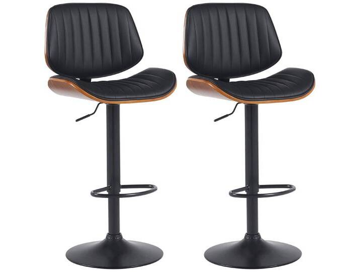CLP Bistrostuhl 2er Set Barhocker Clawson Kunstleder, walnuss/creme von OTTO